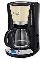 Кофеварка Russell Hobbs 24033-56 Colours Plus+, 1100 Вт, LCD-дисплей, Таймер на 24 часа, Кремовый