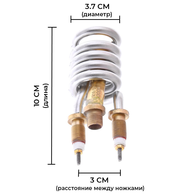 ТЭН для водонагревателя ZERIX ELH-3000C ELW03 и ELW04 (ZX2786) - фото 2 - id-p1885823249