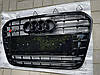 Решітка радіатора Audi A6 C7 (11-14) стиль S6 (стиль 2) чорний глянець, фото 4