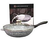 Сковорода глибока Edenberg EB-8022 3.3 л гранітне покриття зі скляною кришкою 28 см, фото 5