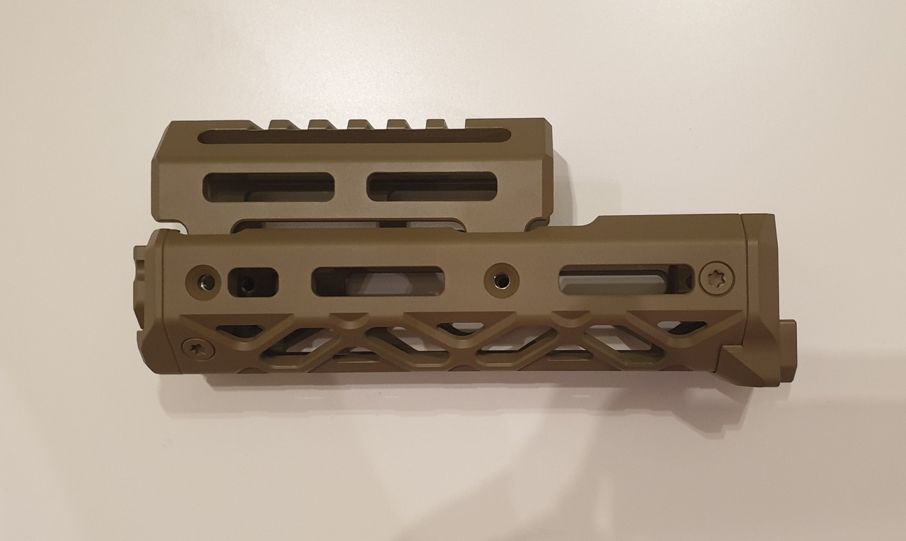 Алюмінієва цівка для Ак74, Акм M-lok короткий Койот