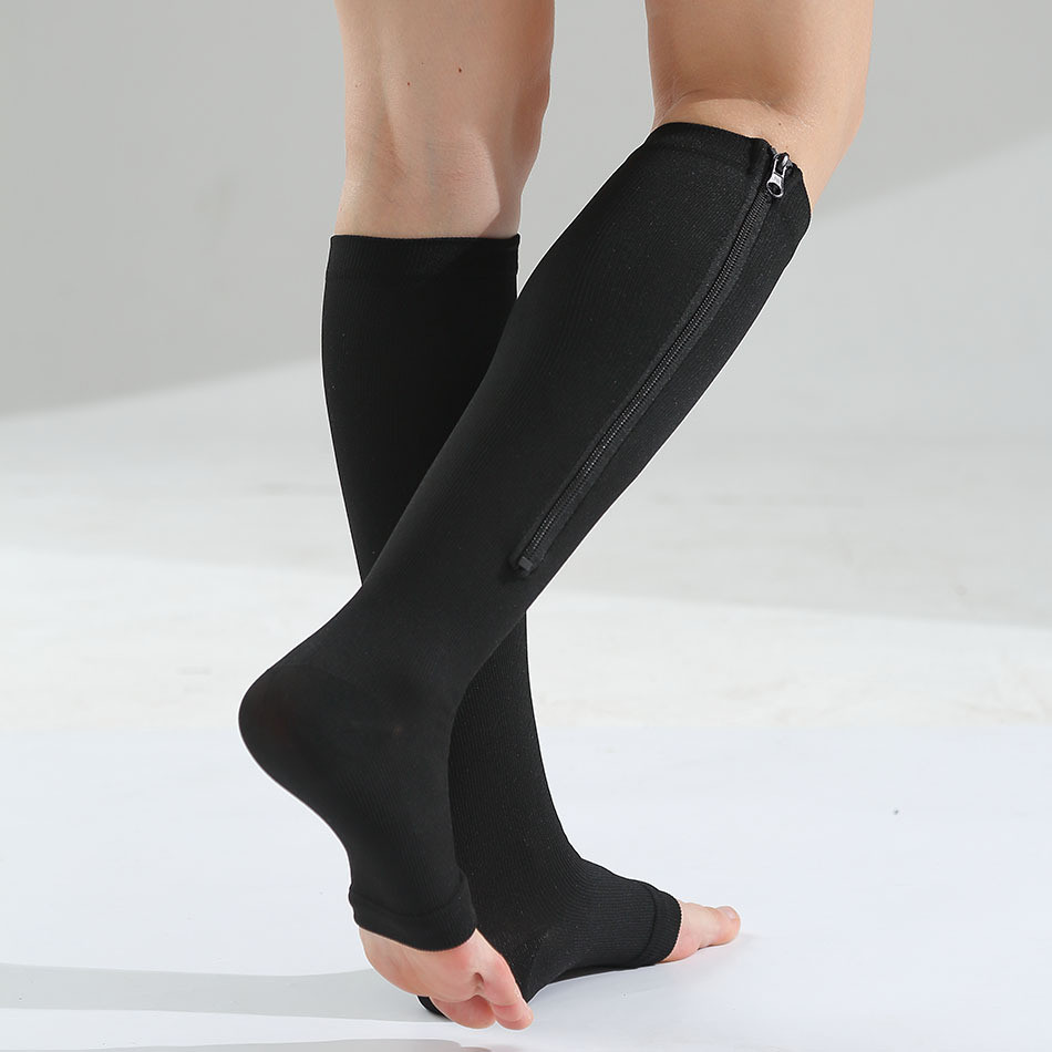 Антиварикозні компресійні гольфи на застібці Compression Socks Black Розмір S\M - фото 4 - id-p1239238835