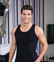 Мужская ,классическая, котоновая майка,черного цвета, S, M, L, XL, Беррак, Турция.