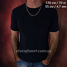 Чоловічий срібний ланцюжок якір з православними вставками Архангел Михаїл. Якірний ланцюжок 55 см срібло 925, фото 9