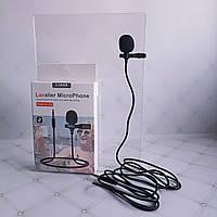 Петличка, Петличний нагрудний мікрофон для запису аудио Lavalier, петличка для смартфона, камери, ПК