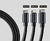Кабель зарядный Baseus 3-in-1 MicroUSB/Lightning/Type-C Black 1.2 м (CAJY010601), фото 3