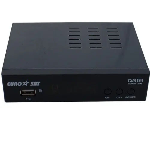 Цифровий ТВ-ресивер DVB-T2 (чіпсет MSTAR 7T01), EuroSat, металевий корпус