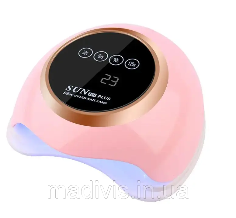 Професійна LED-лампа для полімеризації гелю SUN H9 PLUS LED/UV Pink 88W, фото 1