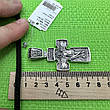 Масивний хрест Архангел Михаїл із шовковим шнурком комплект срібло 925 проба, фото 2