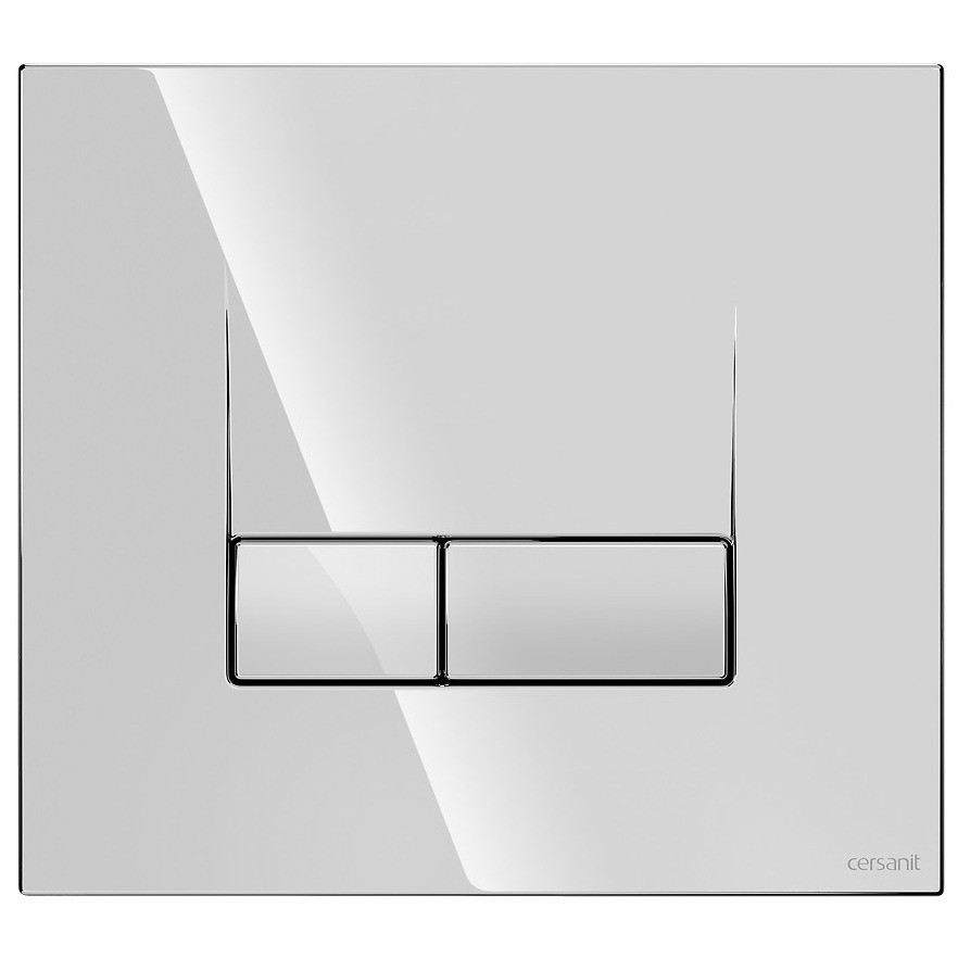 Кнопка зливу для інсталяції CERSANIT BASE SMART подвійна глянцева хром 162458 000025804, фото 1