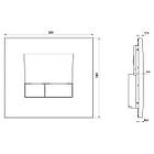 Кнопка зливу для інсталяції CERSANIT BASE SMART подвійна глянцева хром 162458 000025804, фото 2