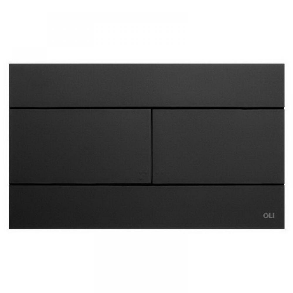 Кнопка зливу для інсталяції OLI Slim подвійна матована чорна 168278 659055, фото 1