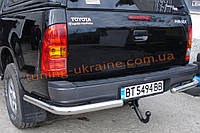 Захист заднього бампера куточки одинарні D60 на Toyota Hilux 2005-2011