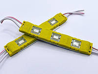 Модуль світлодіодний 3 SMD 5730 (ML7514) 12V yellow 0,72W жовтий