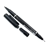 Чорний маркер перманентний двосторонній тонкий 1.2-0,6