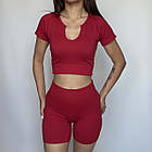 Жіночий костюм велосипедки з кроп-топом #А03, фото 3