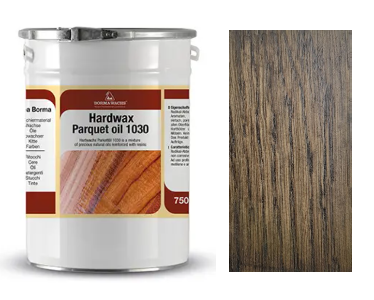 Олія паркетна Parquet Oil 1030 на дубі/ясені (колір-Неро), Borma Wachs