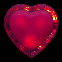 Ночник Сердце 3 LED Lemanso NL4, красный
