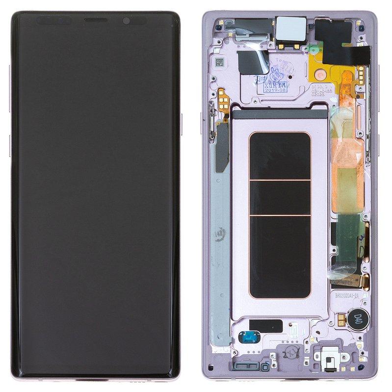 Дисплей Samsung N960 Galaxy Note 9, фіолетовий, з рамкою, Original (PRC), lavender Purple, original glass, фото 1