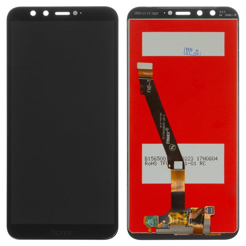 Дисплей для Huawei Honor 9 Lite, чорний, без рамки, Оригінал (переклеєне скло),, фото 1