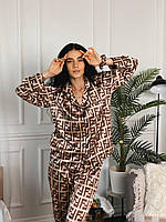 Женская пижама Fendi длинный рукав брюки ( размер :S, M, L, XL )