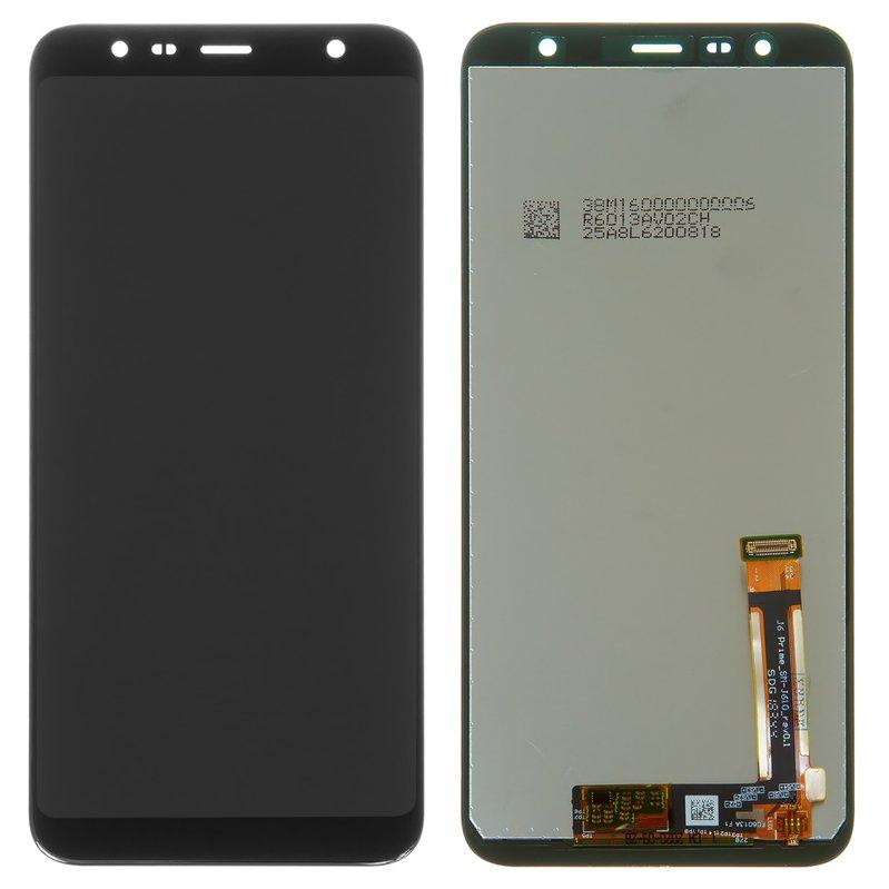 Дисплей для Samsung J415 Galaxy J4+, J610 Galaxy J6+, чорний, без рамки, Оригінал (переклеєне скло), фото 1