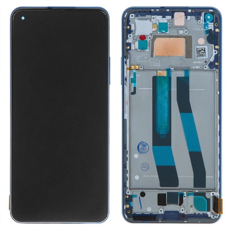 Дисплей Xiaomi 11 Lite, 11 Lite 5G, синій, з рамкою, Original (PRC), #WM6556Z21-1, фото 1