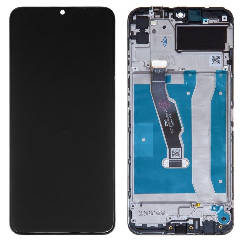 Дисплей для Huawei Y6p, чорний, з рамкою, Original (PRC), MED-LX9, MED-LX9N, фото 1