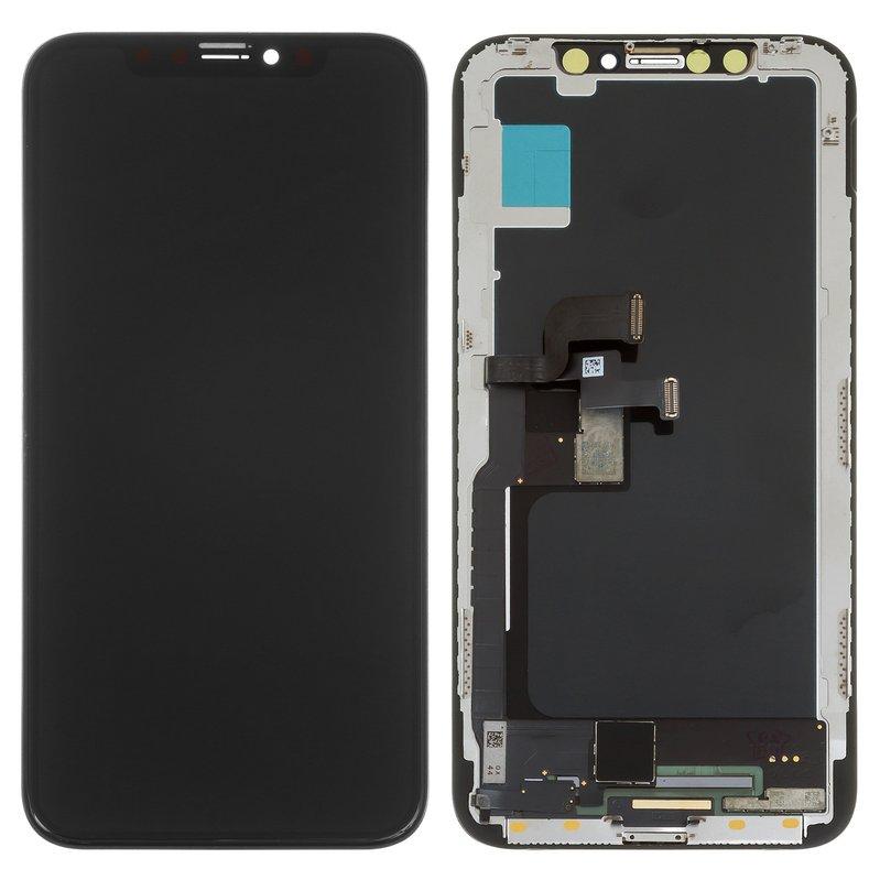 Дисплей для iPhone X, чорний, з рамкою, Original (PRC), Self-welded OEM, фото 1