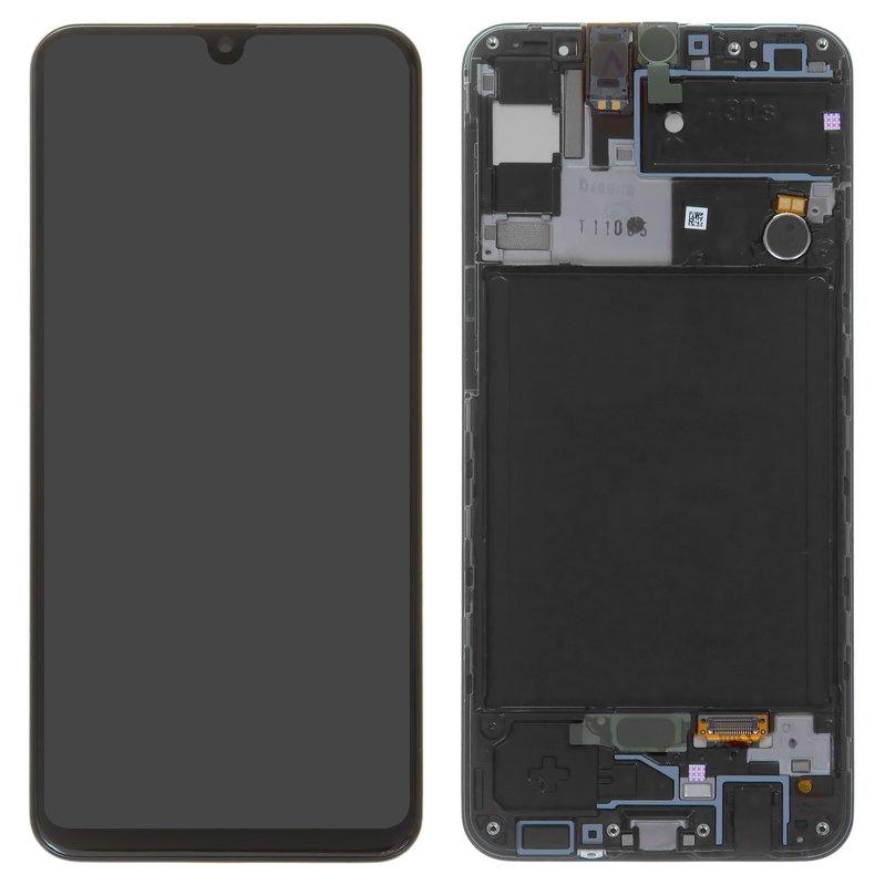 Дисплей для Samsung A307 Galaxy A30s, чорний, з рамкою, Original (PRC), original glass, фото 1