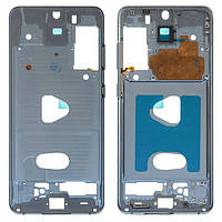 Средняя часть корпуса для Samsung G980 Galaxy S20, G981 Galaxy S20 5G, синяя, рамка крепления дисплея, cloud