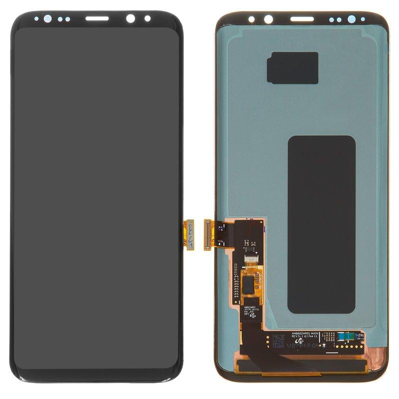 Дисплей для Samsung G955 Galaxy S8 Plus, чорний, без рамки, Оригінал (переклеєне скло), фото 1