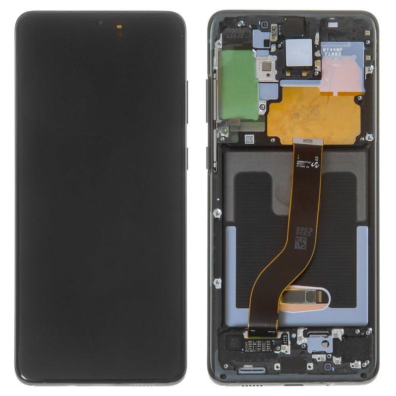 Дисплей для Samsung G985 Galaxy S20 Plus, G986 Galaxy S20 Plus 5G, чорний, з рамкою, Original (PRC), cosmic, фото 1