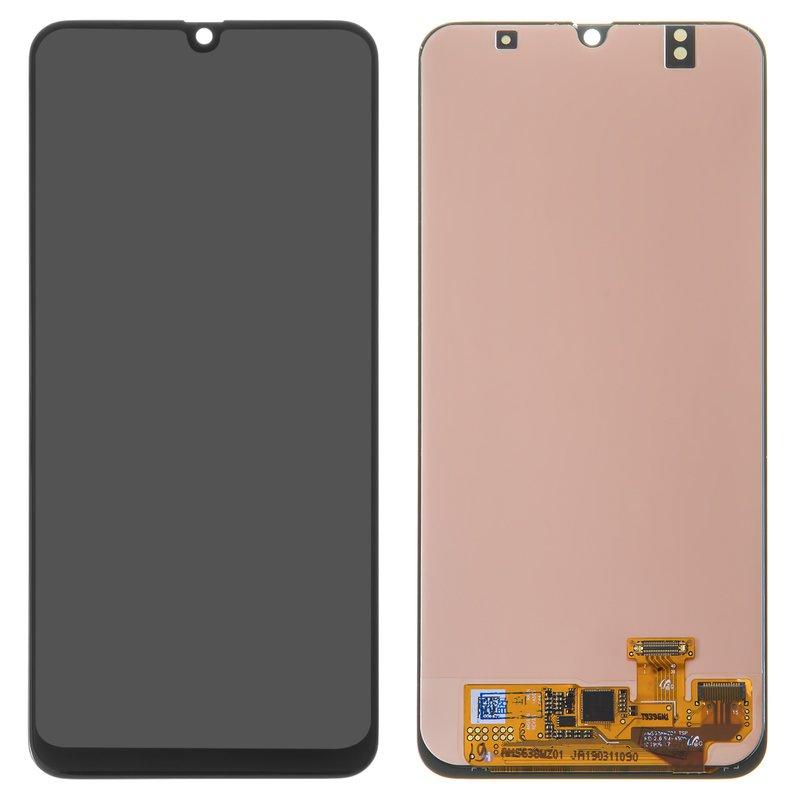 Дисплей для Samsung A305 Galaxy A30, чорний, без рамки, Оригінал (переклеєне скло), фото 1