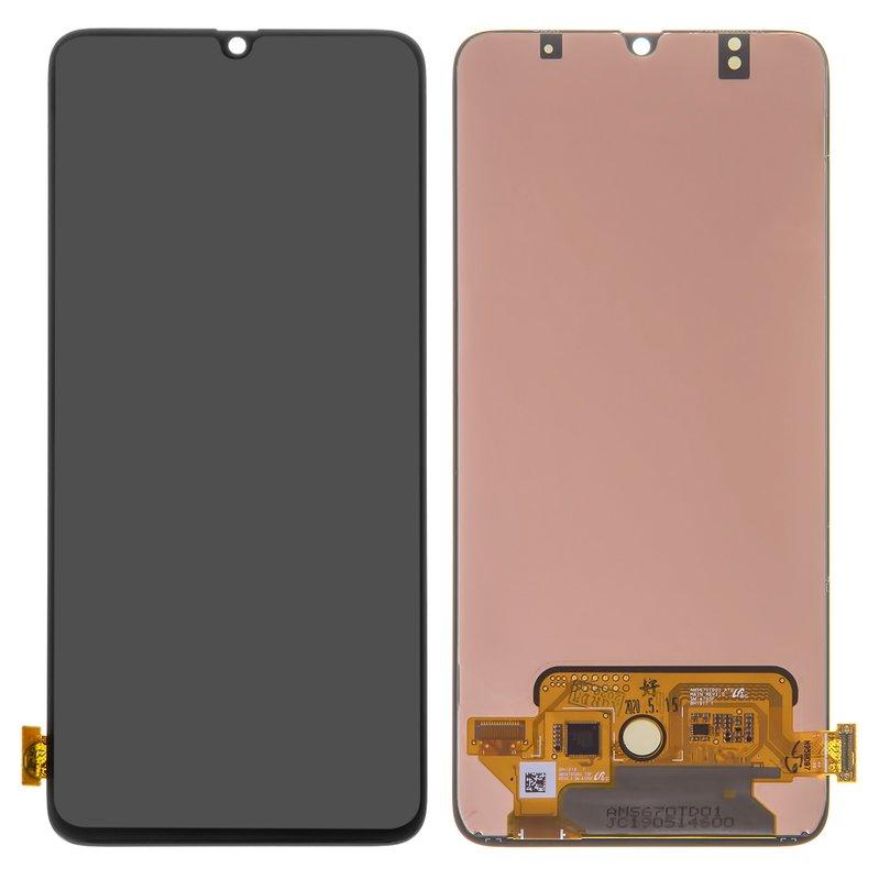 Дисплей для Samsung A705 Galaxy A70, чорний, без рамки, Оригінал (переклеєне скло), фото 1