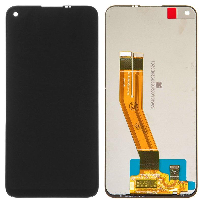 Дисплей для Samsung A115 Galaxy A11, M115 Galaxy M11, чорний, без рамки, Оригінал (переклеєне скло), фото 1