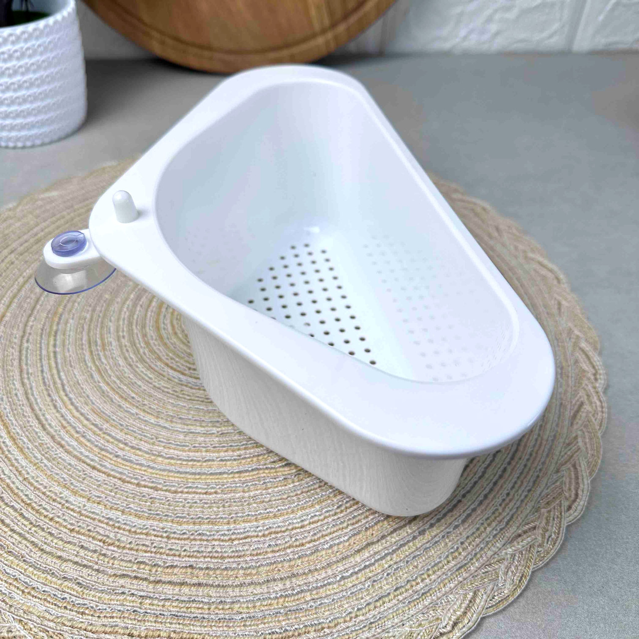 Кутовий органайзер із дренажними отворами в кухонну мийку, Білий Алеана