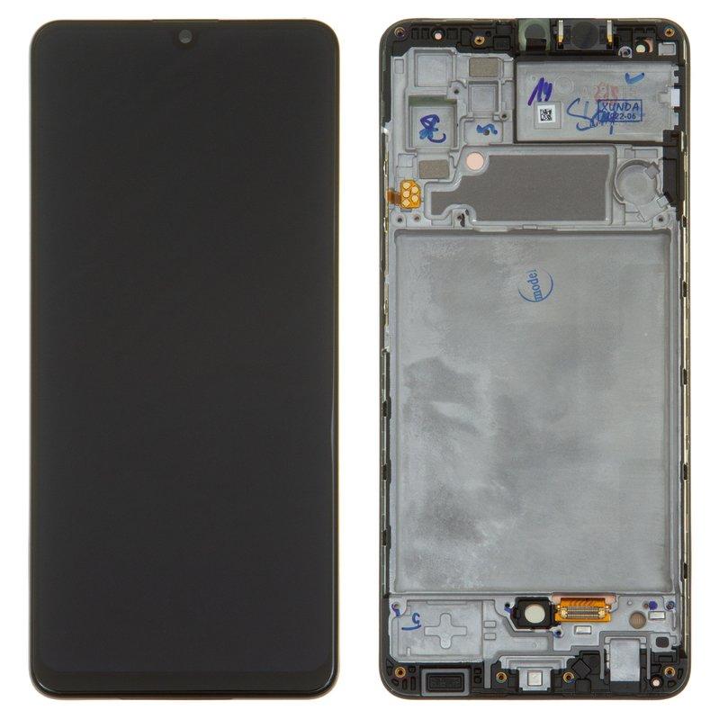 Дисплей для Samsung A325 Galaxy A32, чорний, з рамкою, Оригінал (переклеєне скло), фото 1