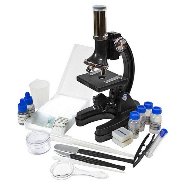 Биологический микроскоп оптический школьный детский с набором для исследований Optima Beginner 300x-1200x - фото 3 - id-p1885908621