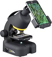 Оптический школьный микроскоп монокулярный с адаптером для смартфона National Geographic 40x-640x (9119501)