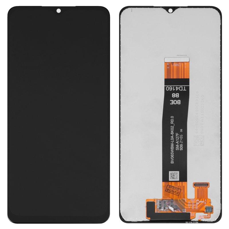 Дисплей для Samsung A127 Galaxy A12 Nacho, чорний, без рамки, Original (PRC),, фото 1