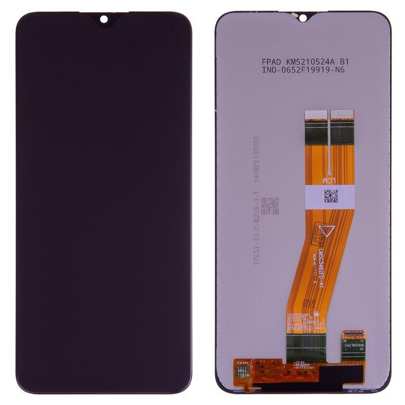 Дисплей для Samsung A037F Galaxy A03s, чорний, без рамки, Оригінал (переклеєне скло), з жовтим шлейфом,, фото 1