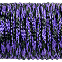 Паракорд Camo Black&Violet Paracord 550 (1 метр) нейлоновый шнур