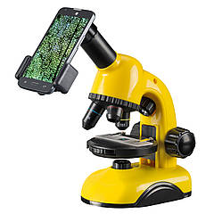Оптичний мікроскоп навчальний шкільний з адаптером для смартфона National Geographic Biolux 40x-800x (9039500)