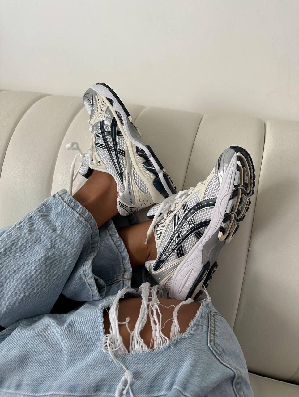 Кросівки жіночі білі Asics Gel-Kayano 14 White Silver Black (12708)