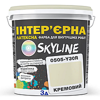 Фарба матова інтер'єрна латексна Skyline 0505-Y30R кремова,3л