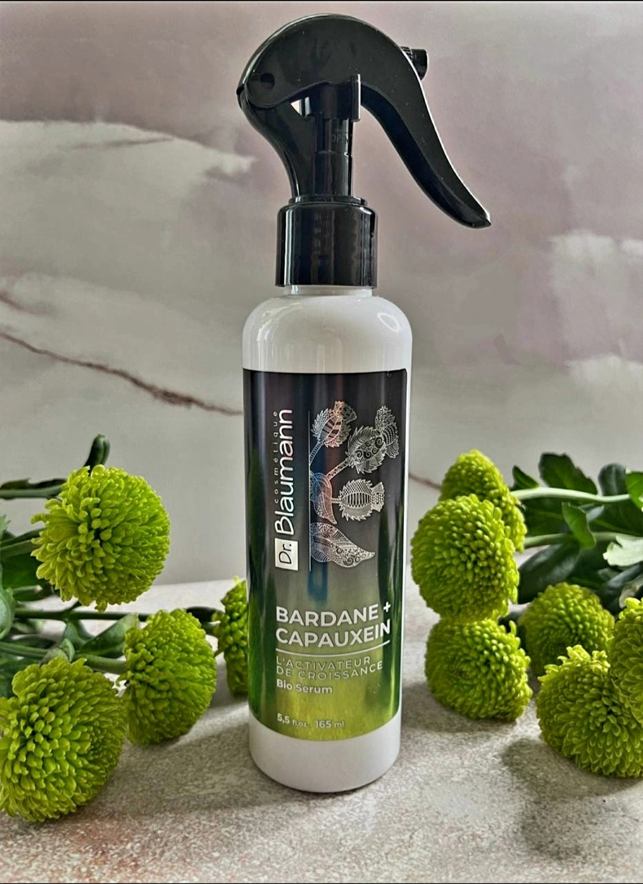СИРОТКА АКТИВАТОР РОСТУ ВОЛОССЯ "BARDANE + CAPAUXEIN" НА ЛЕЧБНИХ ТРАВАХ СЕРІЇ DR.BLAUMANN COSMETIQUE
