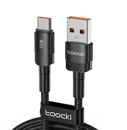 Кабель Type-C 100W для телефона планшета Toocki 6A 1 метр, фото 1