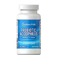 Пробиотики и пребиотики Puritan's Pride Probiotic Acidophilus, 100 таблеток