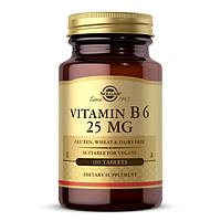 Витамины и минералы Solgar Vitamin B6 25 mg, 100 таблеток